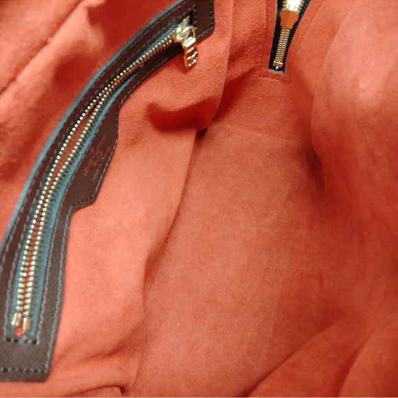 Auth LOUIS VUITTON Damier Ebene Triana Handbag Brown - Picture 7 of 9